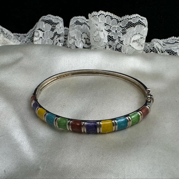 sterling Jewelry - STERLING SILVER ROSS SIMONS MULTI COLORED BANGLE BRACELET